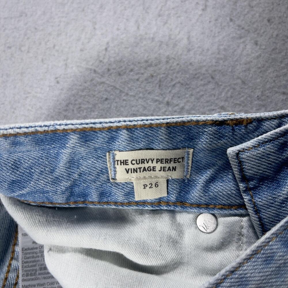 Madewell Jeans Womens 26 Petite Light Blue Curvy Perfect Vintage High Rise Denim - Picture 7 of 10